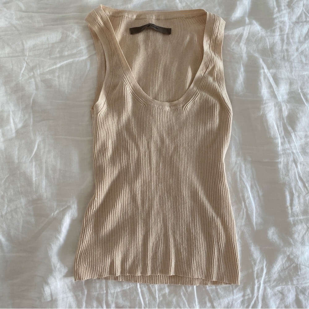 Enza Costa linen scoop tank top
